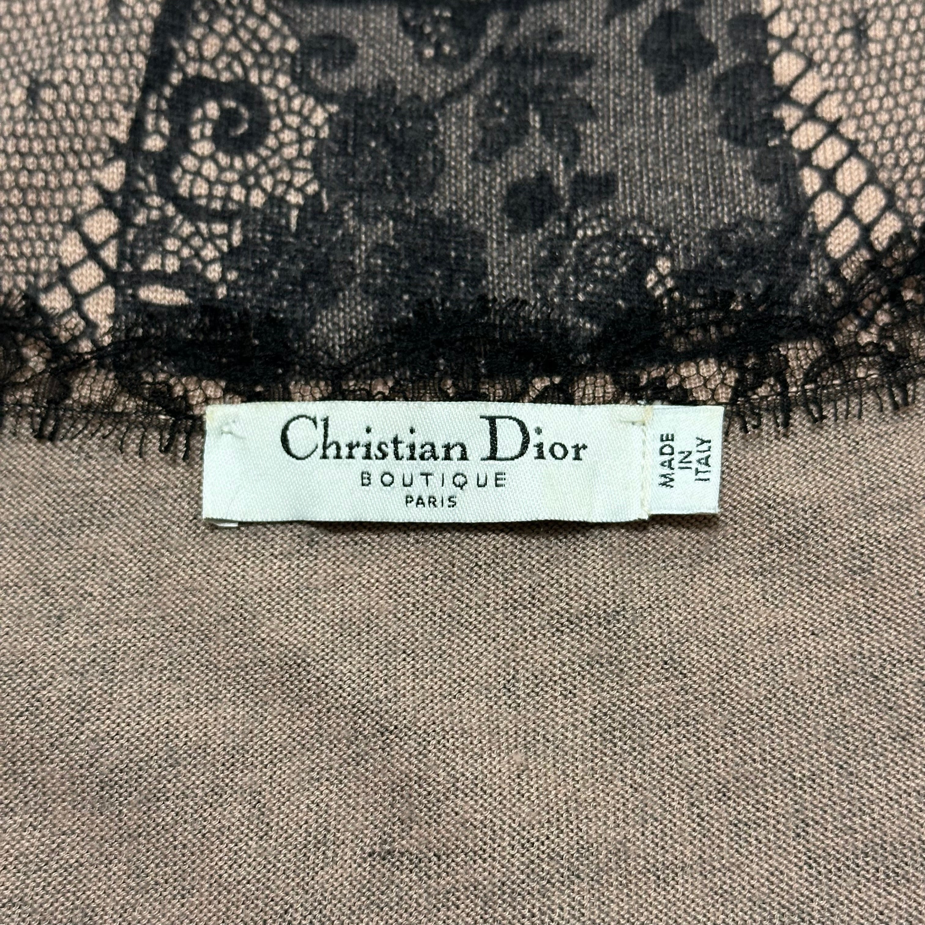 CHRISTIAN DIOR Spring Summer 2006 Lace Trim Knit T-Shirt - 5