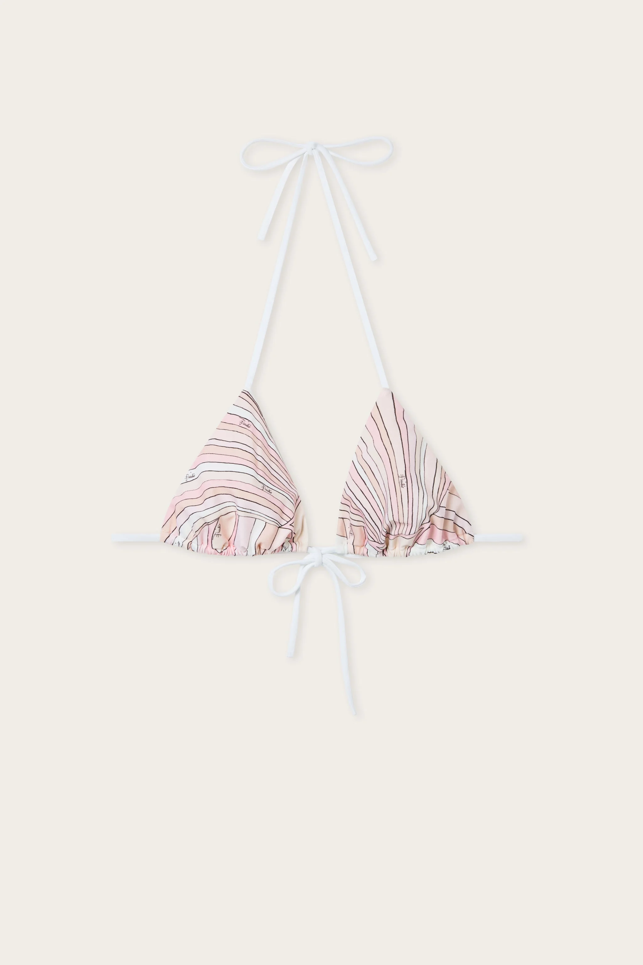 IRIDE PRINT TRIANGLE BIKINI TOP - 1
