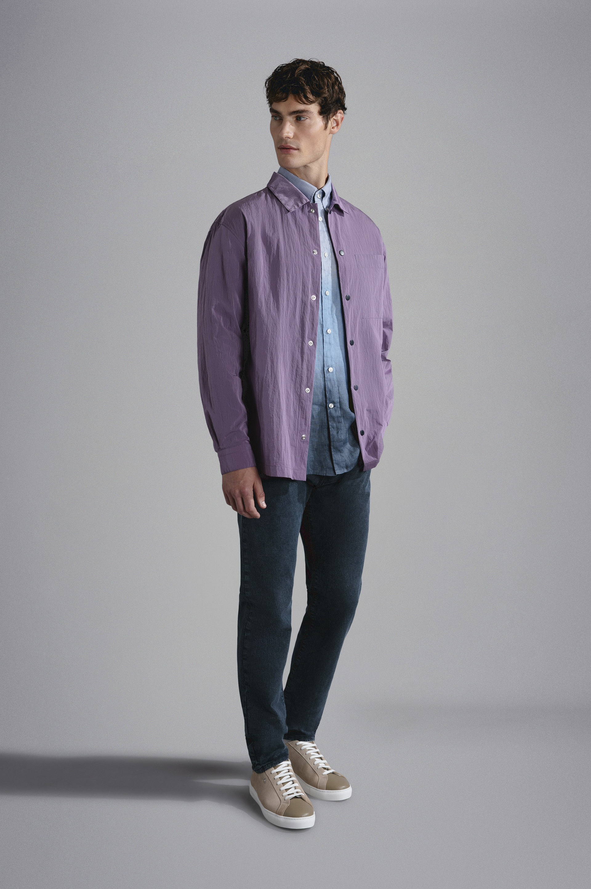 GARMENT DYED NYLON OVERSHIRT - 2
