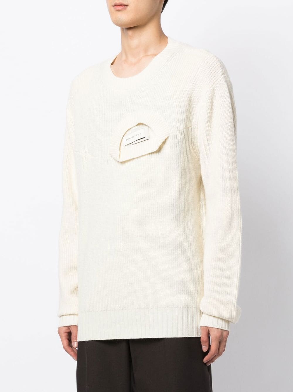 deconstructed wool jumper - 3