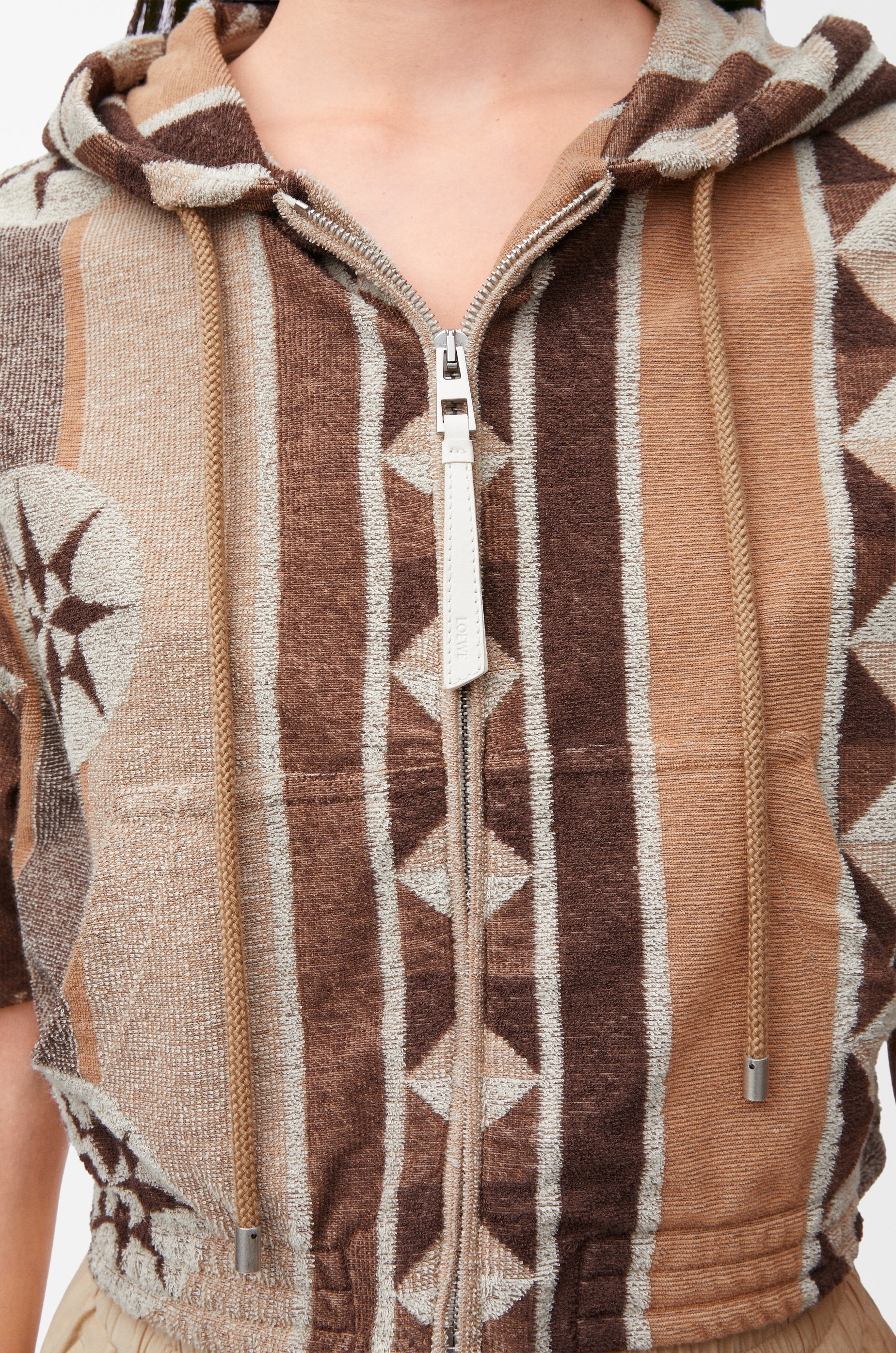 Hoodie in terry cotton jacquard - 5