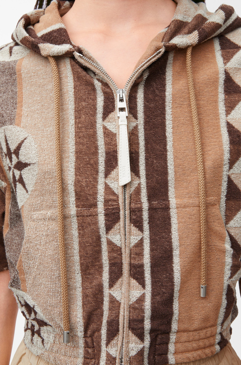 Hoodie in terry cotton jacquard 5