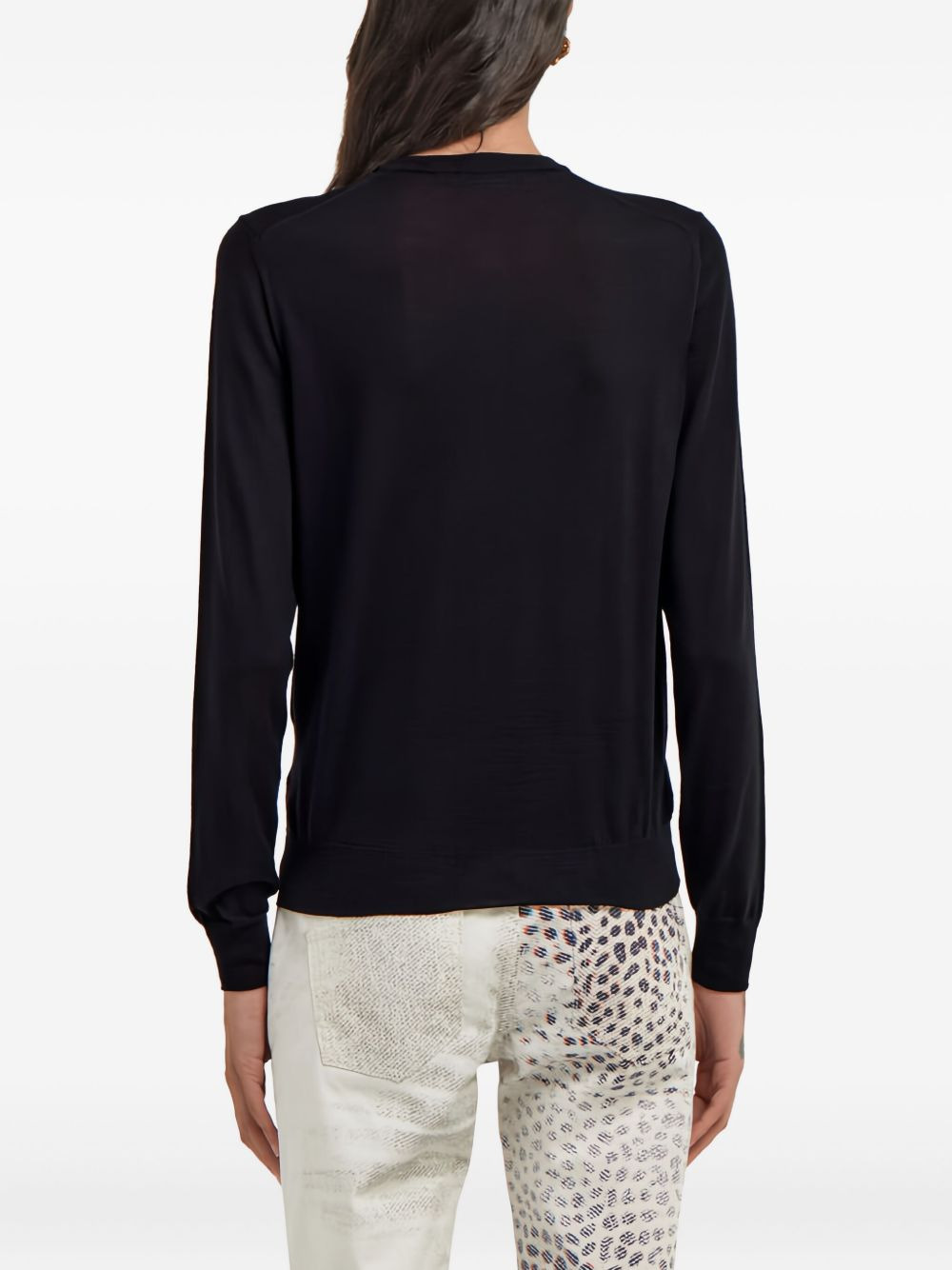 button-front wool cardigan - 4