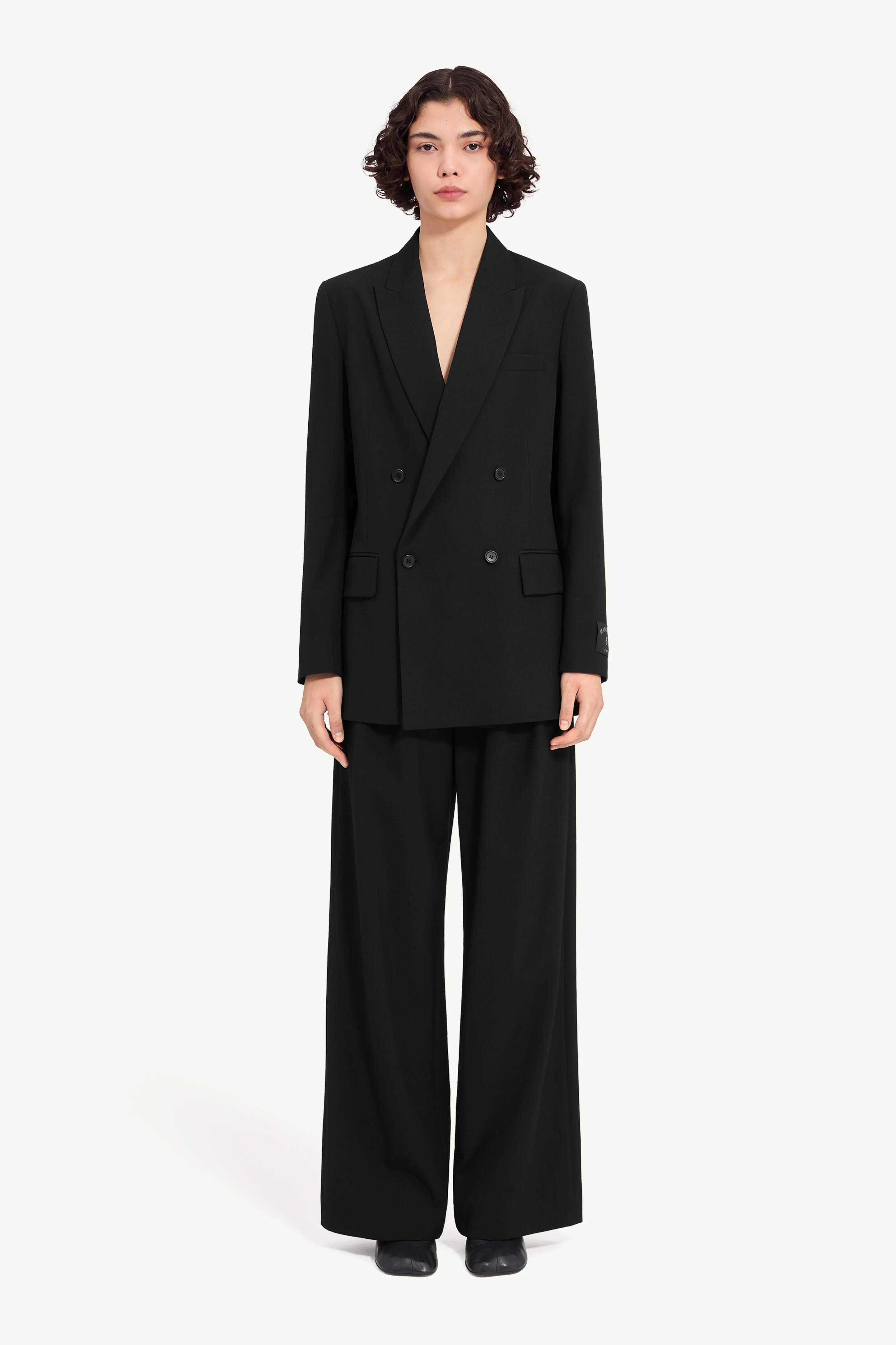 Wool blend suit jacket - 1
