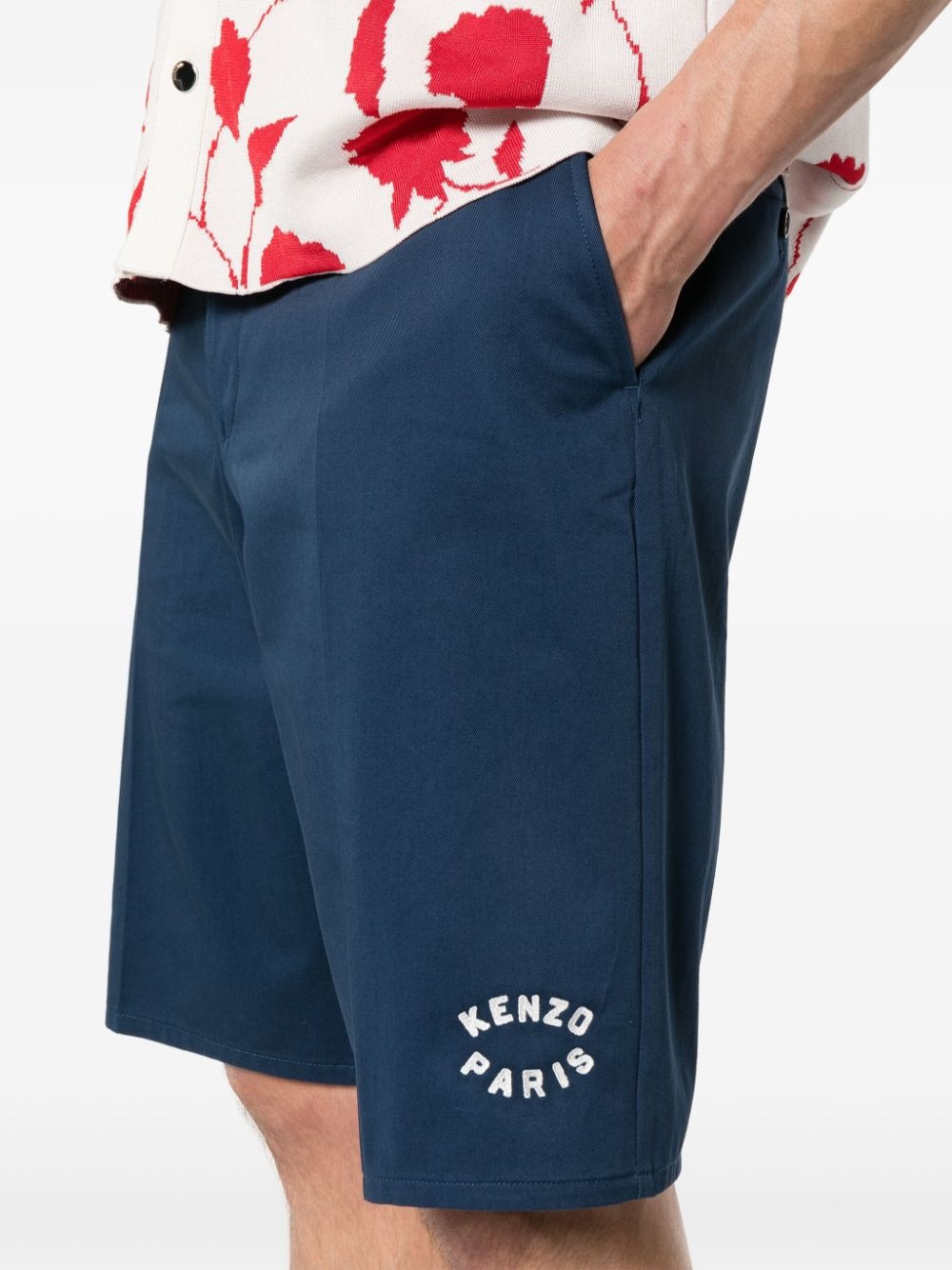 logo-embroidered bermuda shorts - 5