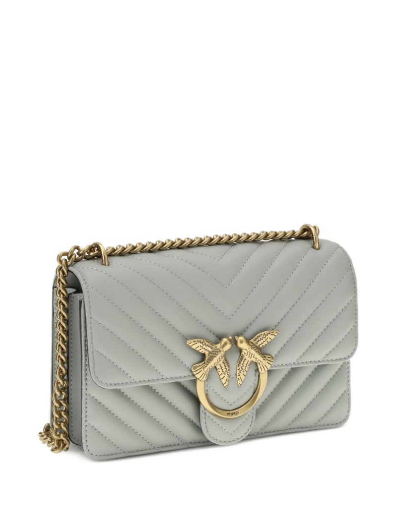 Love chevron bird-ring leather shoulder bag 3