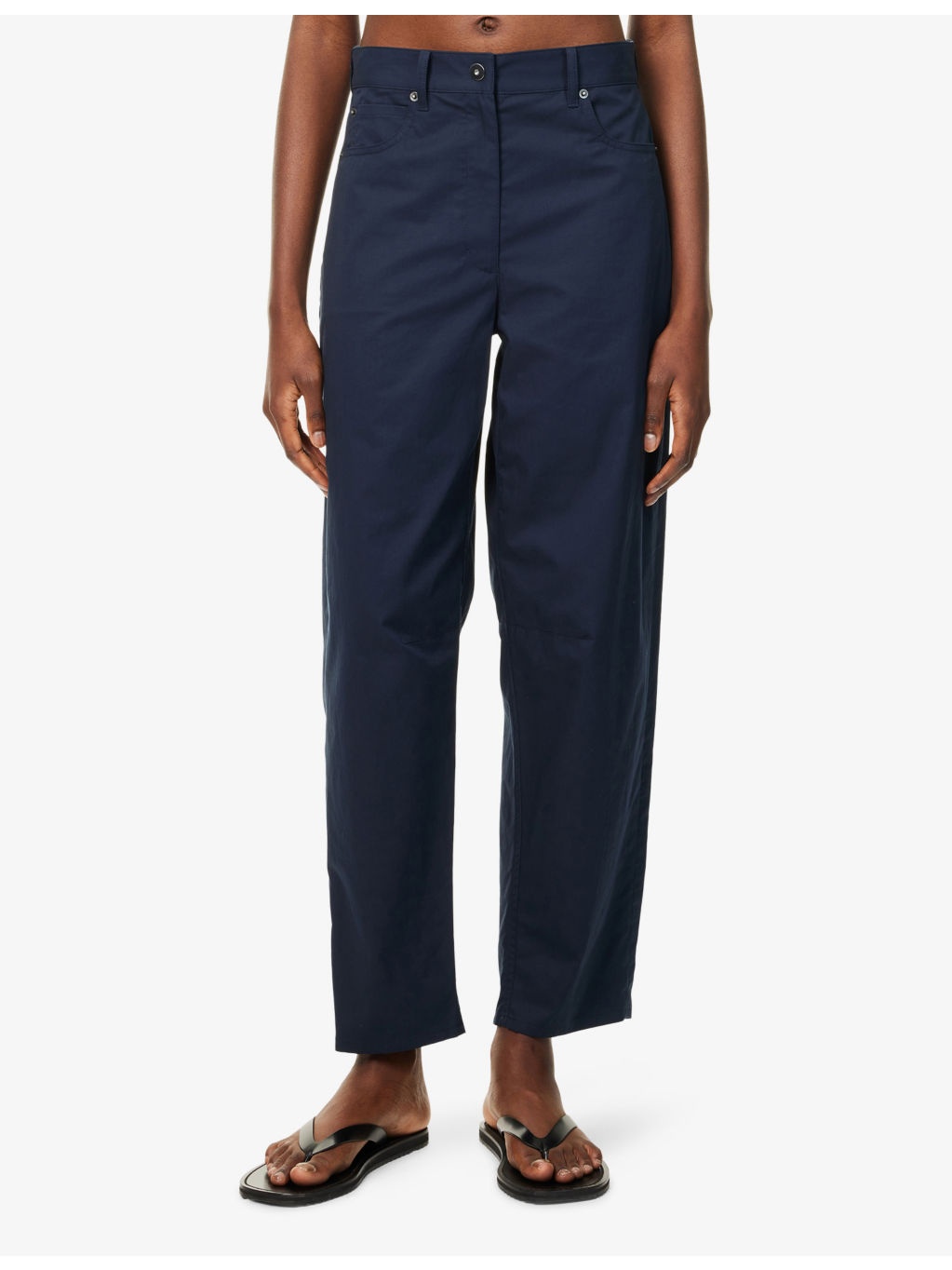 Relaxed-Fit Barrel-Leg Cotton-Poplin Trousers - 3