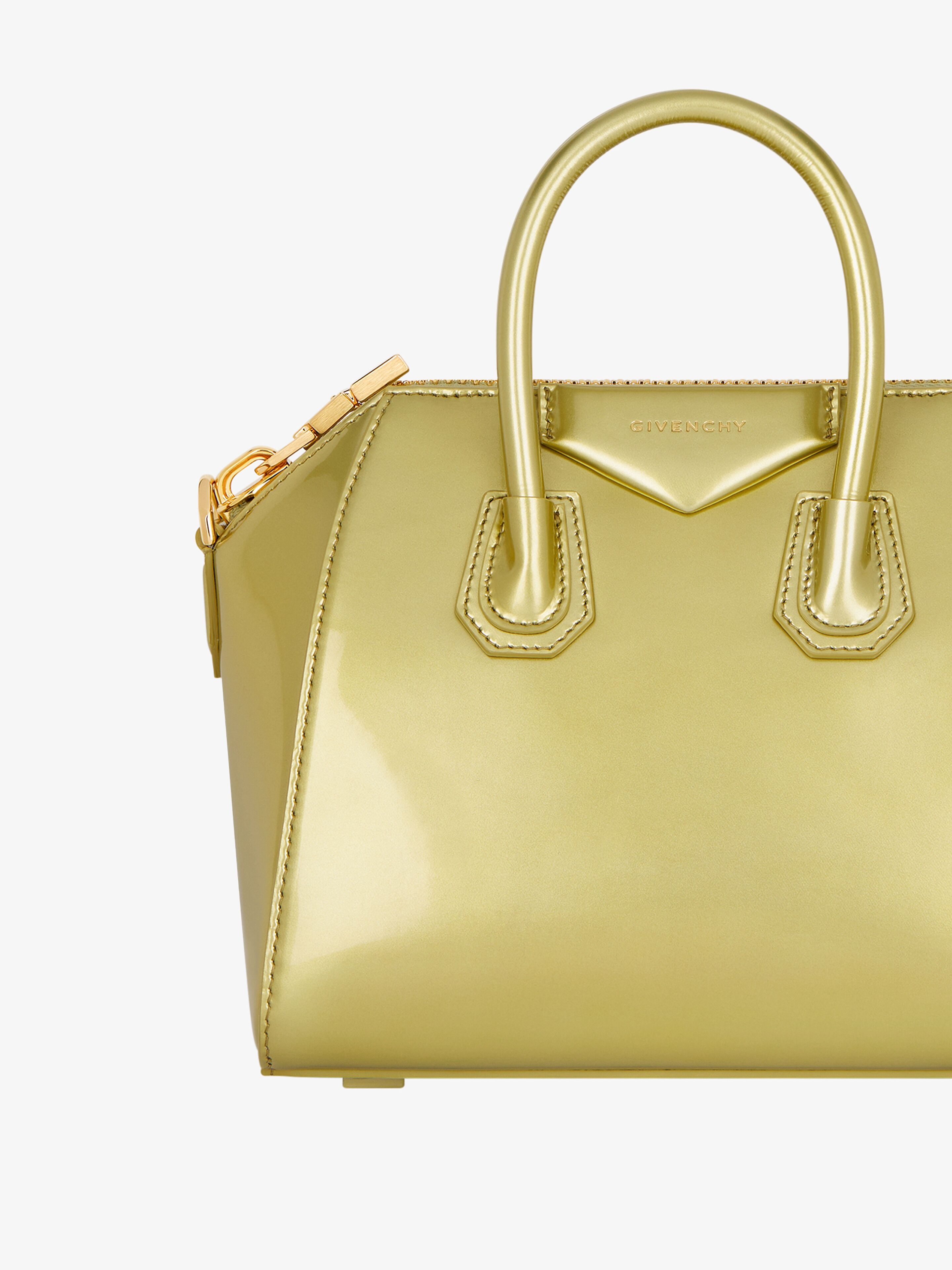 MINI ANTIGONA BAG IN PATENT EFFECT LEATHER - 6