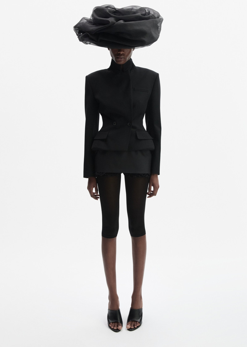MAGDA BUTRYM Tailored wool peplum blazer in black outlook