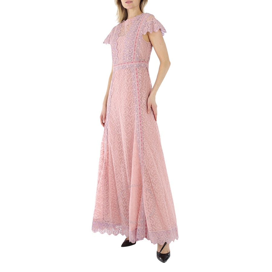 Burberry Embroidered Floral Lace Tulle Dress - 6
