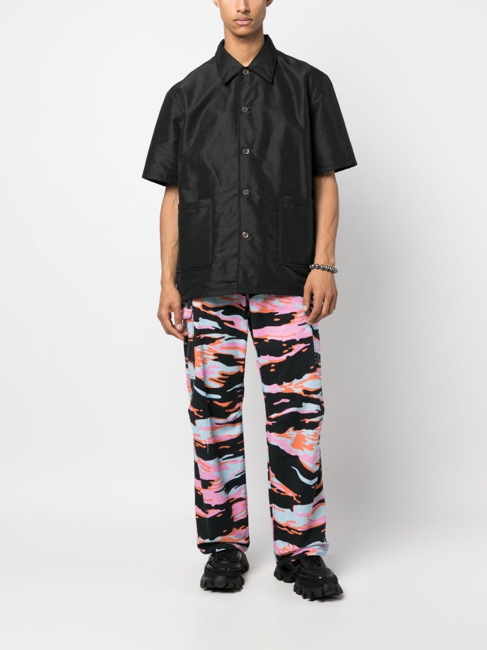 graphic-print cargo trousers - 2