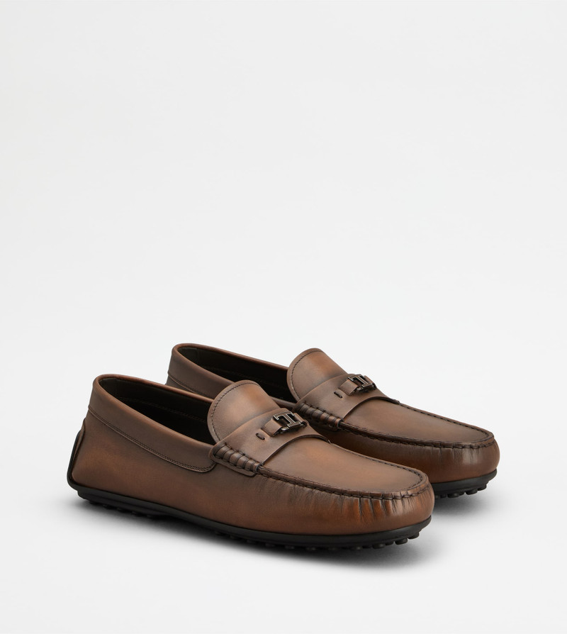 CITY GOMMINO LOAFERS IN LEATHER - BROWN 2