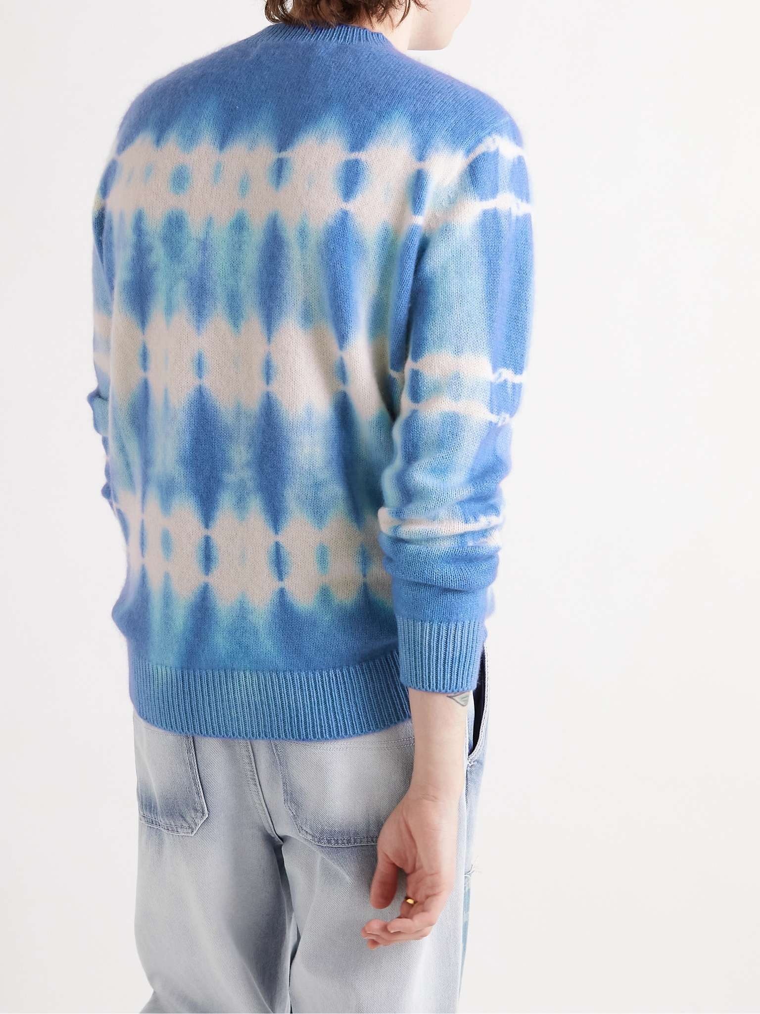 Wire Tie-Dyed Cashmere Mock-Neck Sweater - 4