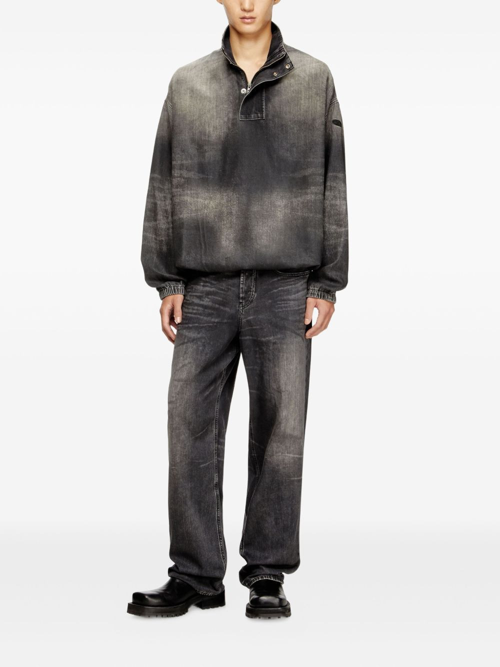 D-Flow half-zip denim shirt - 2
