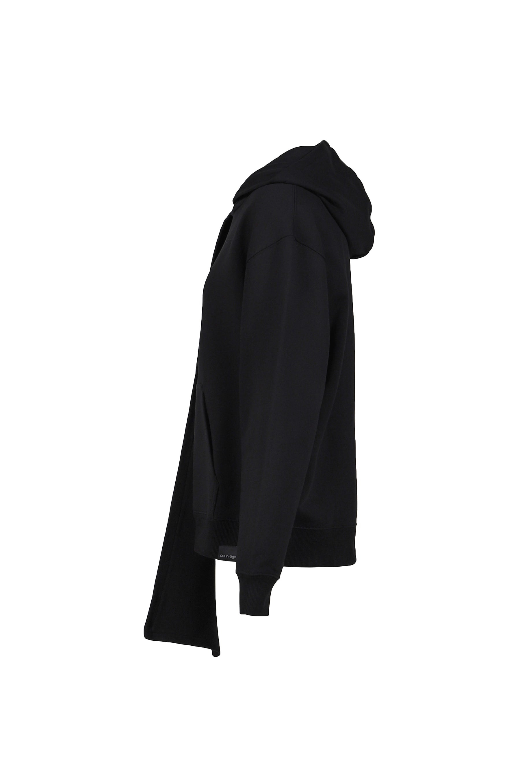 SCARF EMBROIDERED HOODIE / BLK - 4