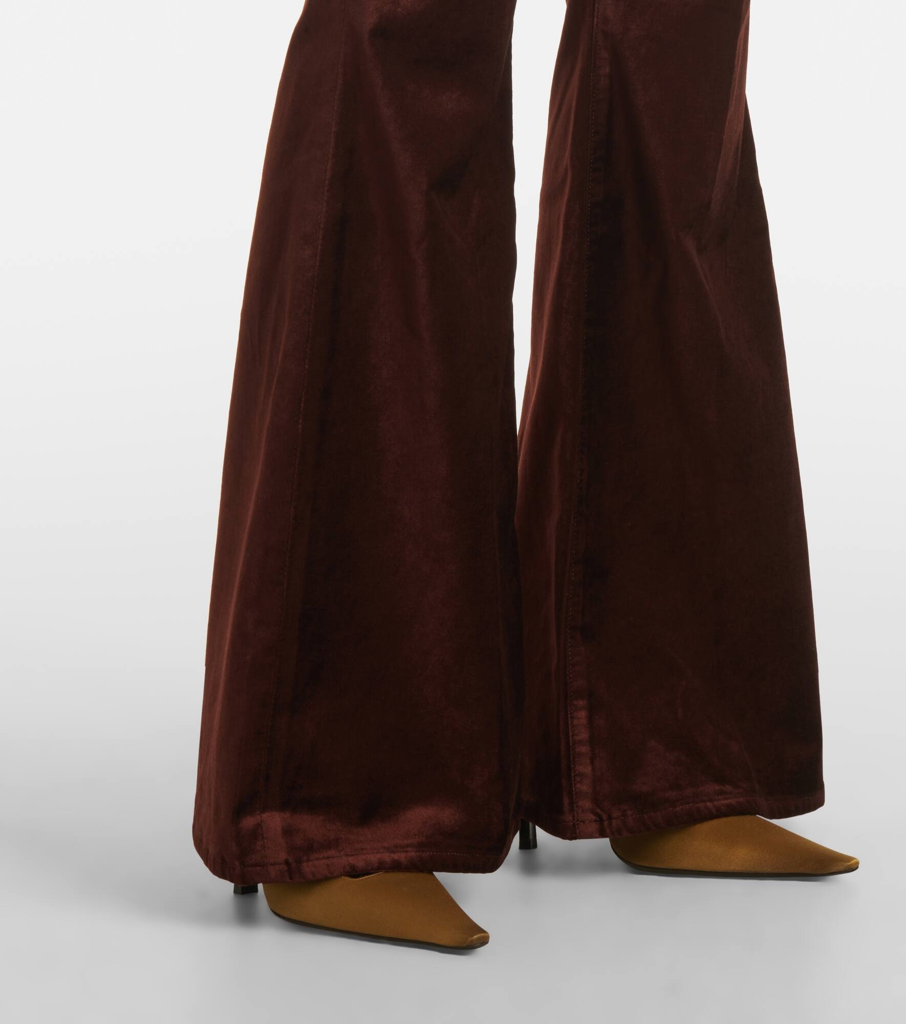 High-rise velvet flared pants - 5
