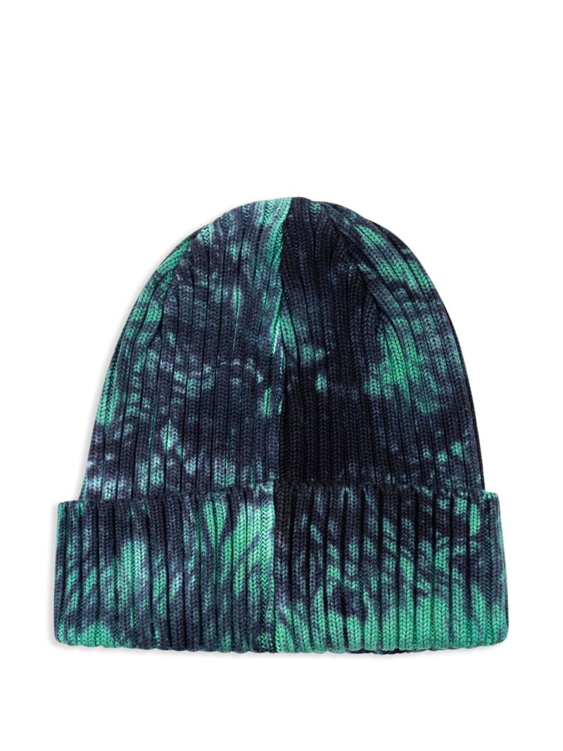 Supreme "SS 24 Splatter Green" overdyed beanie outlook