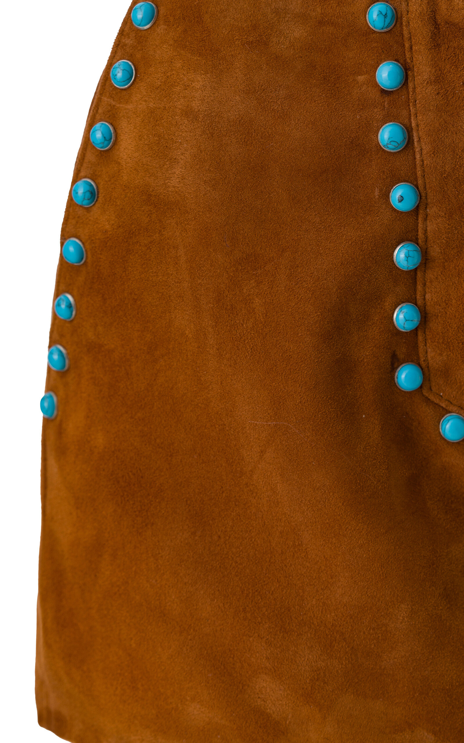 Lea Lace-Up Embellished Suede Shorts brown - 5