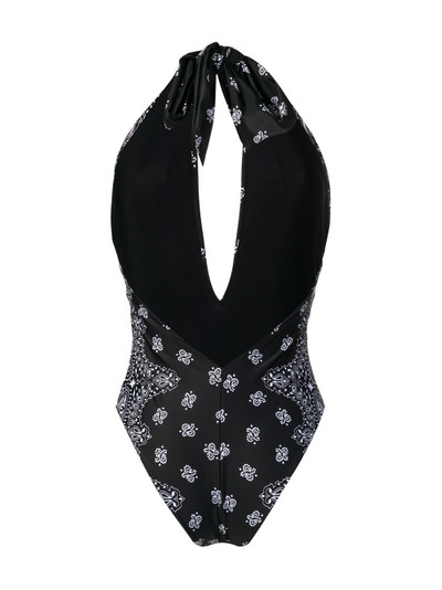 SAINT LAURENT bandana print swimsuit outlook