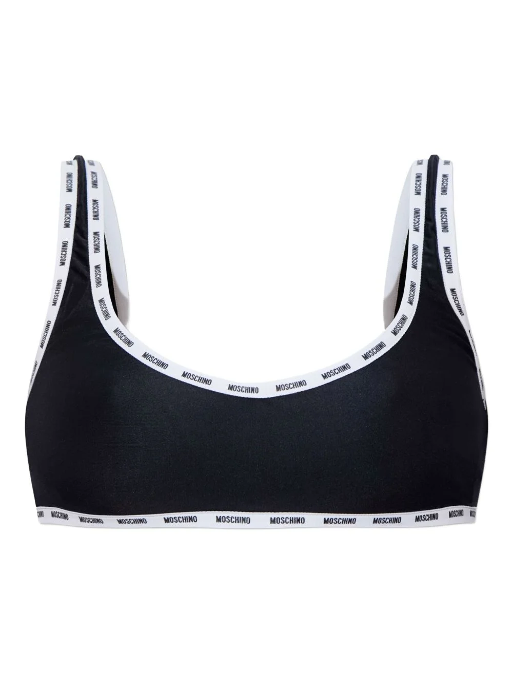 logo-trim bikini top - 1