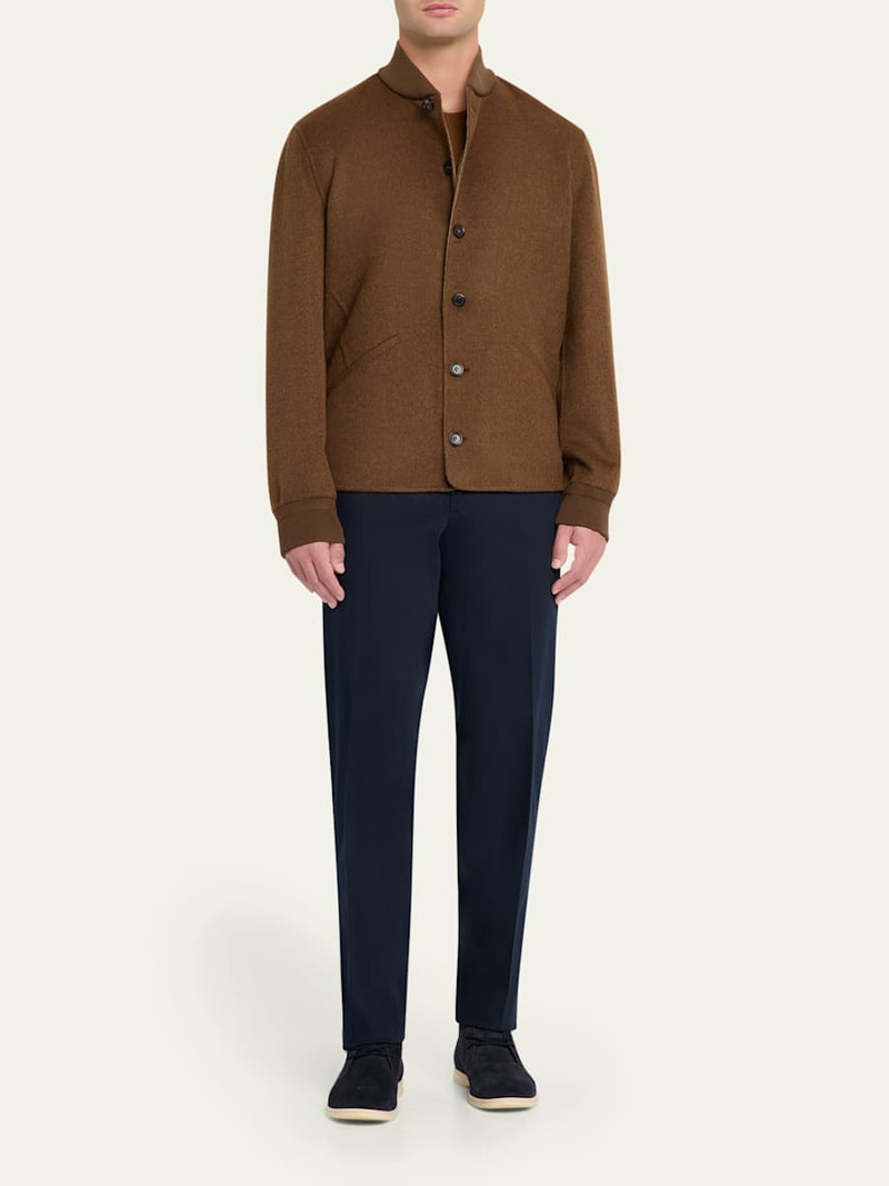 Loro Piana Men's Jarno Cotton Straight Fit Flat-Front Pants outlook