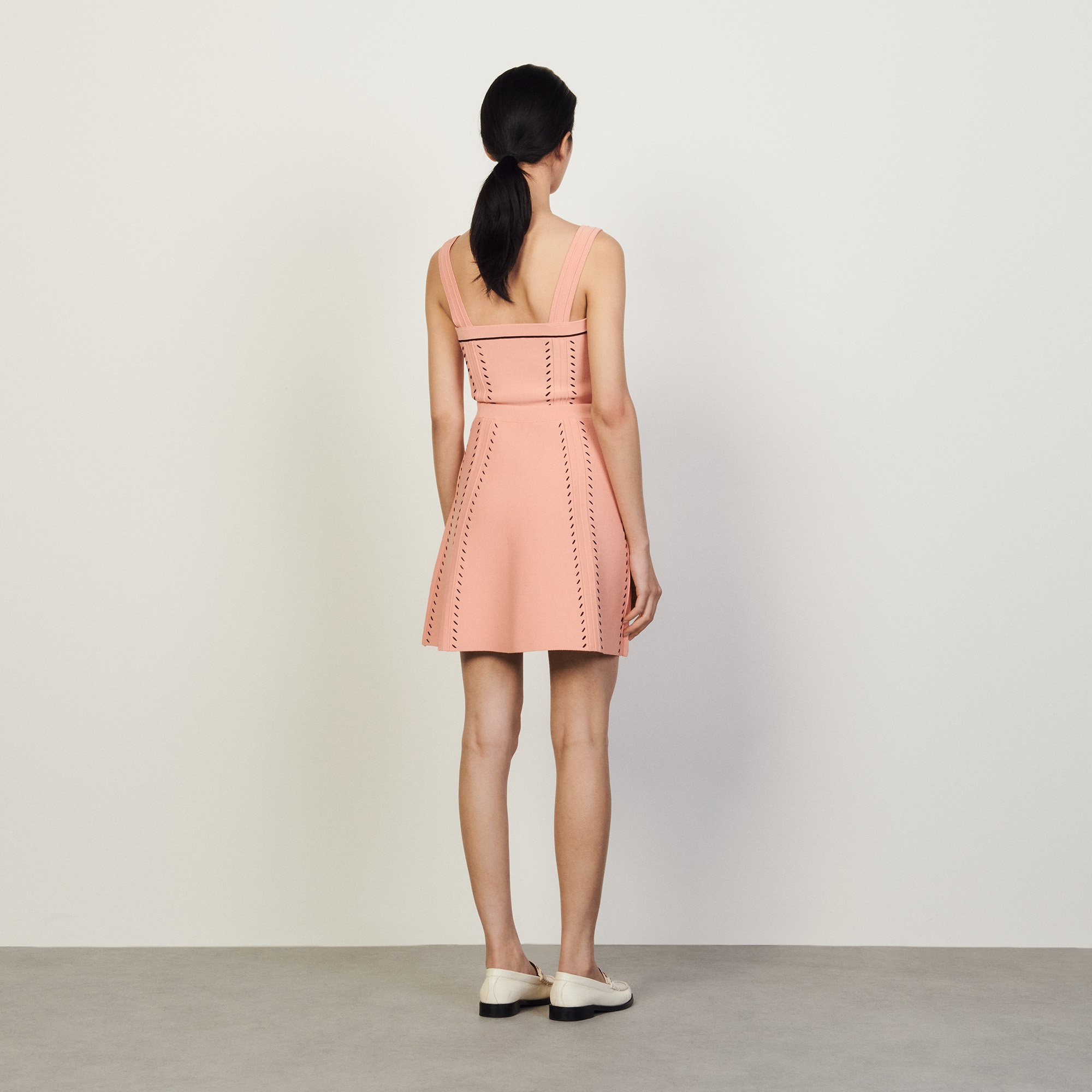 Short A-line knit skirt - 3