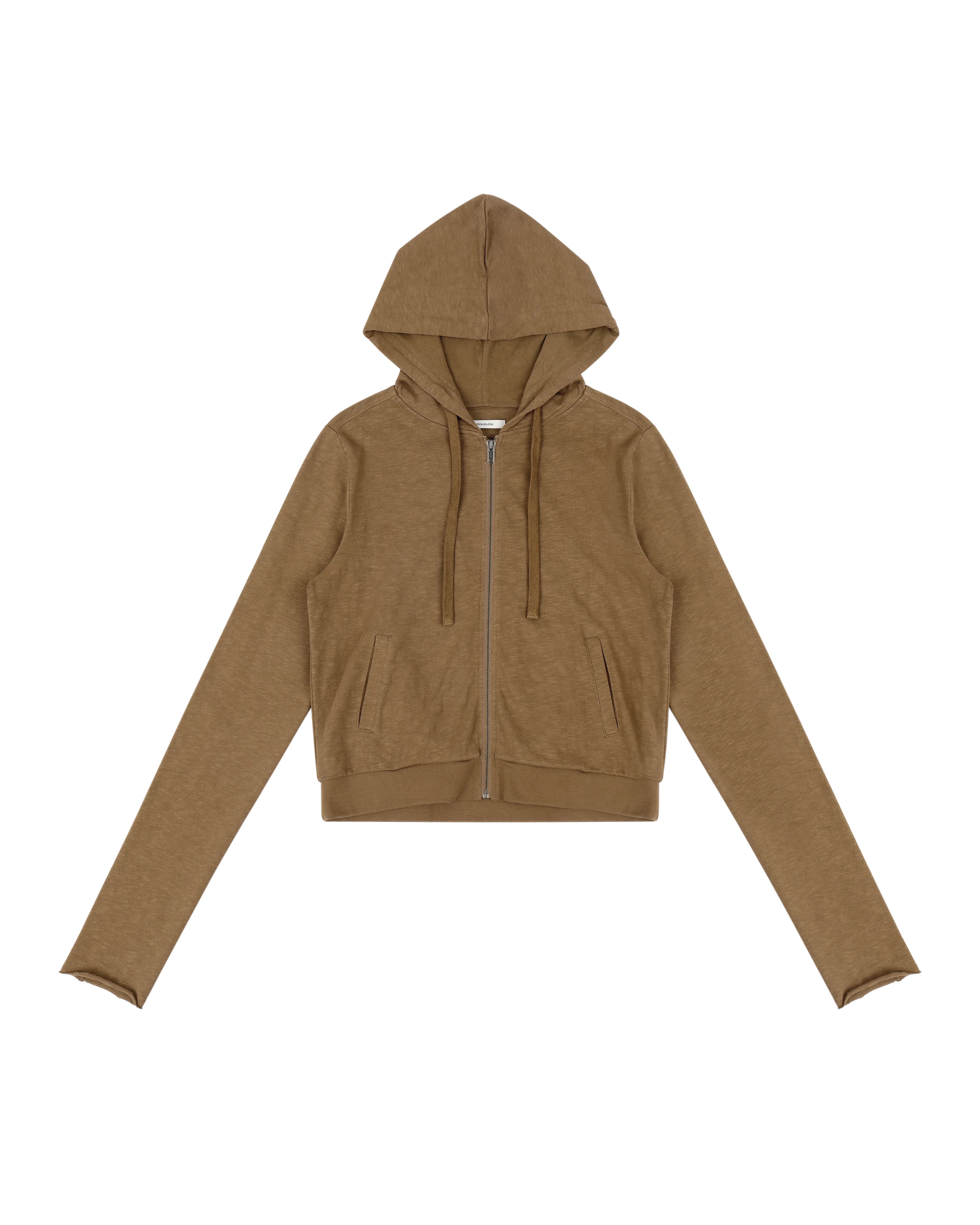LIGHTWEIGHT CROPPED ZIP-UP DUNE - 6