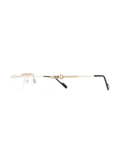 Cartier aviator rimless glasses outlook