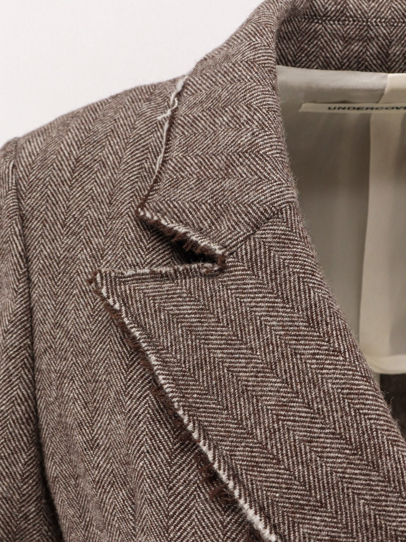 Undercover Wool Blend Blazer With Frayed Profiles - 3