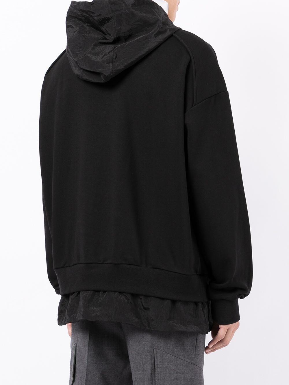 layered-hem hoodie - 4