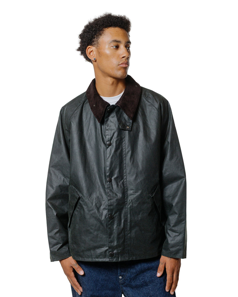 Barbour Transport Wax Jacket Sage outlook