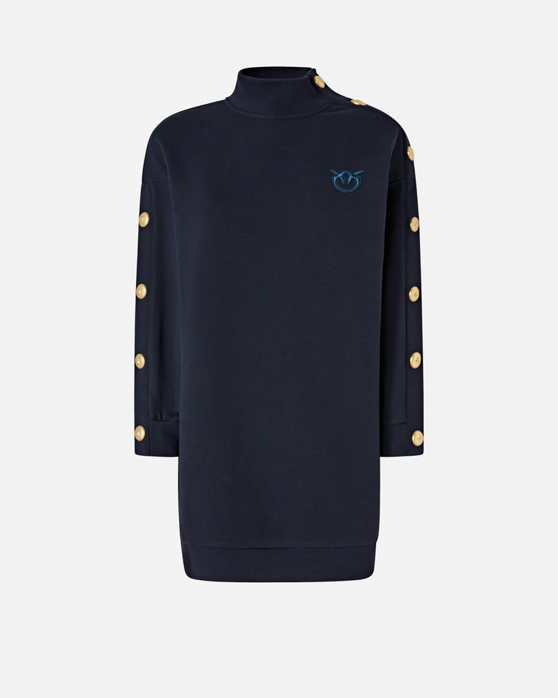 BUTTONED FLEECE MAXI-SWEATER 1