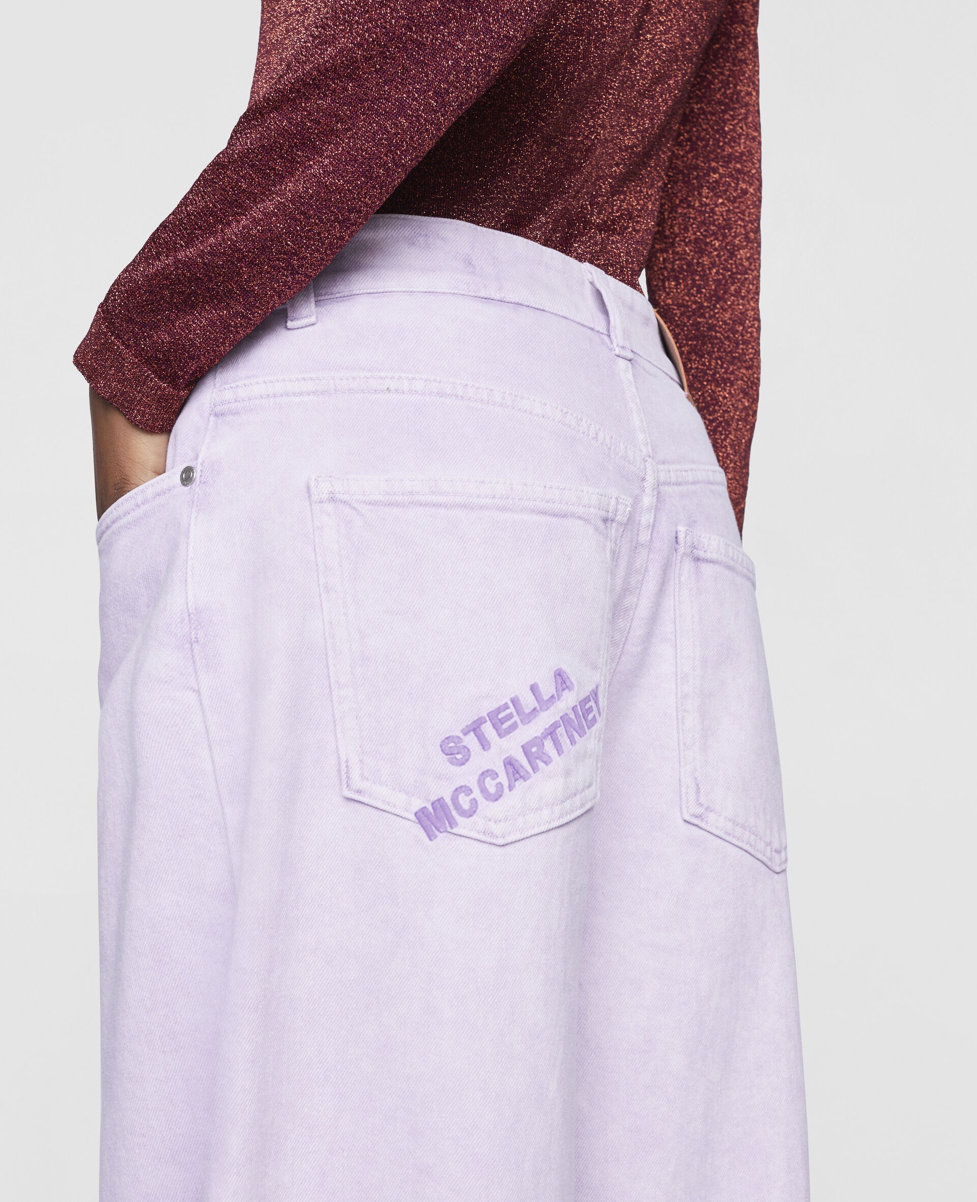 Flared Denim Pants - 4