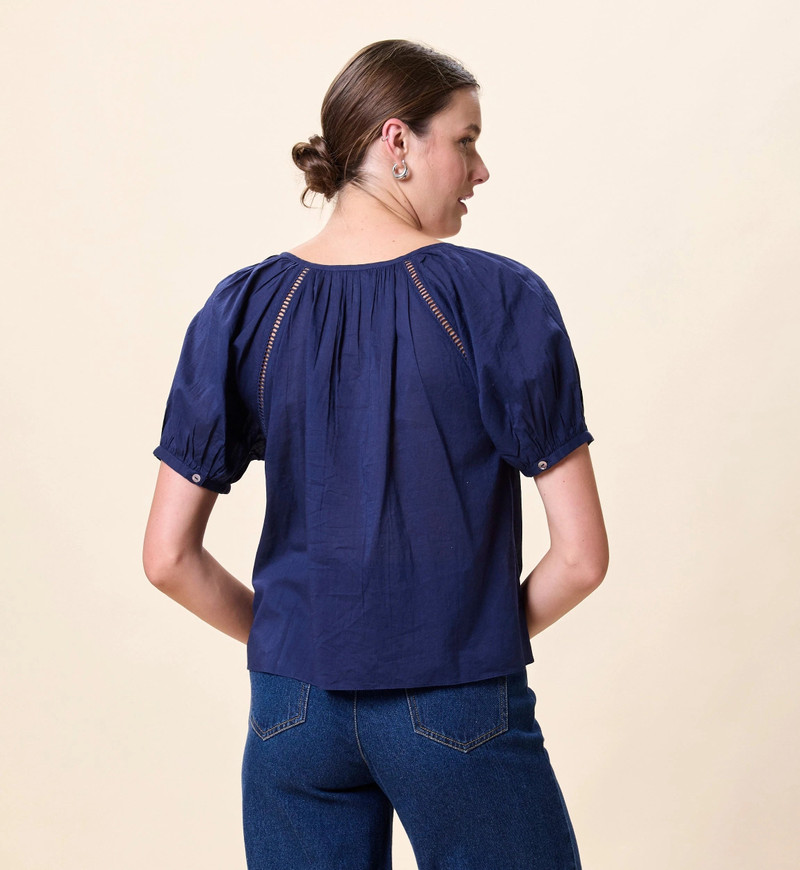 ADELINE BLOUSE | NAVY 3