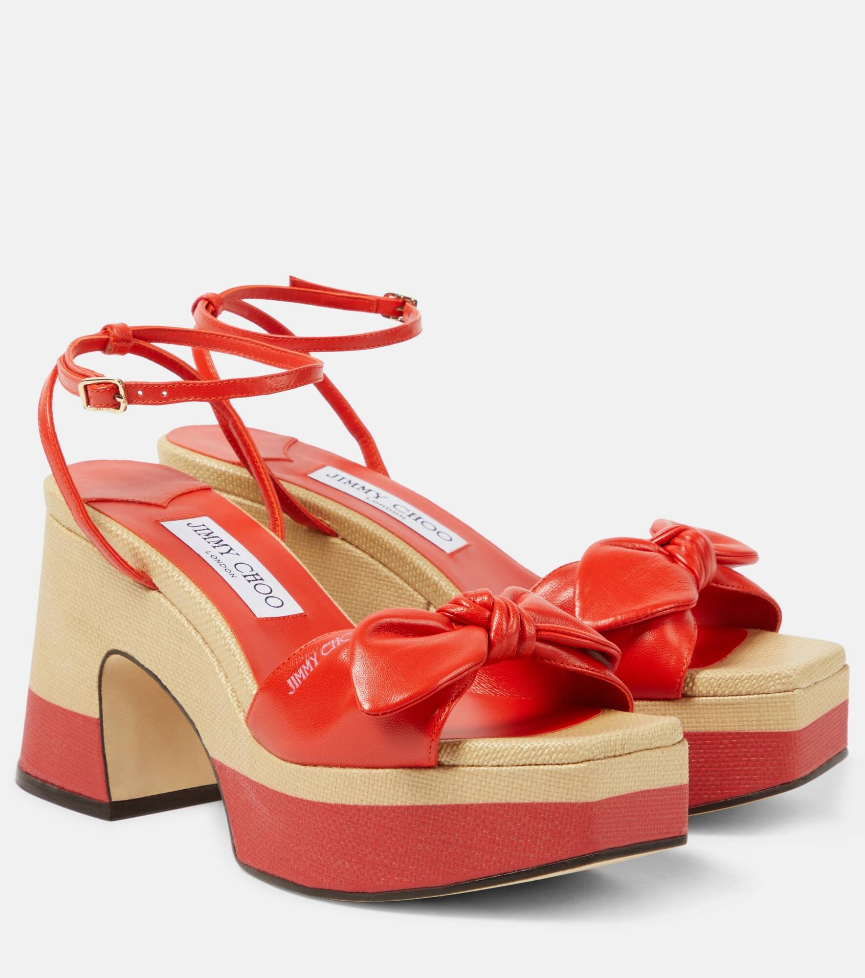 Ricia 95 leather platform sandals - 1