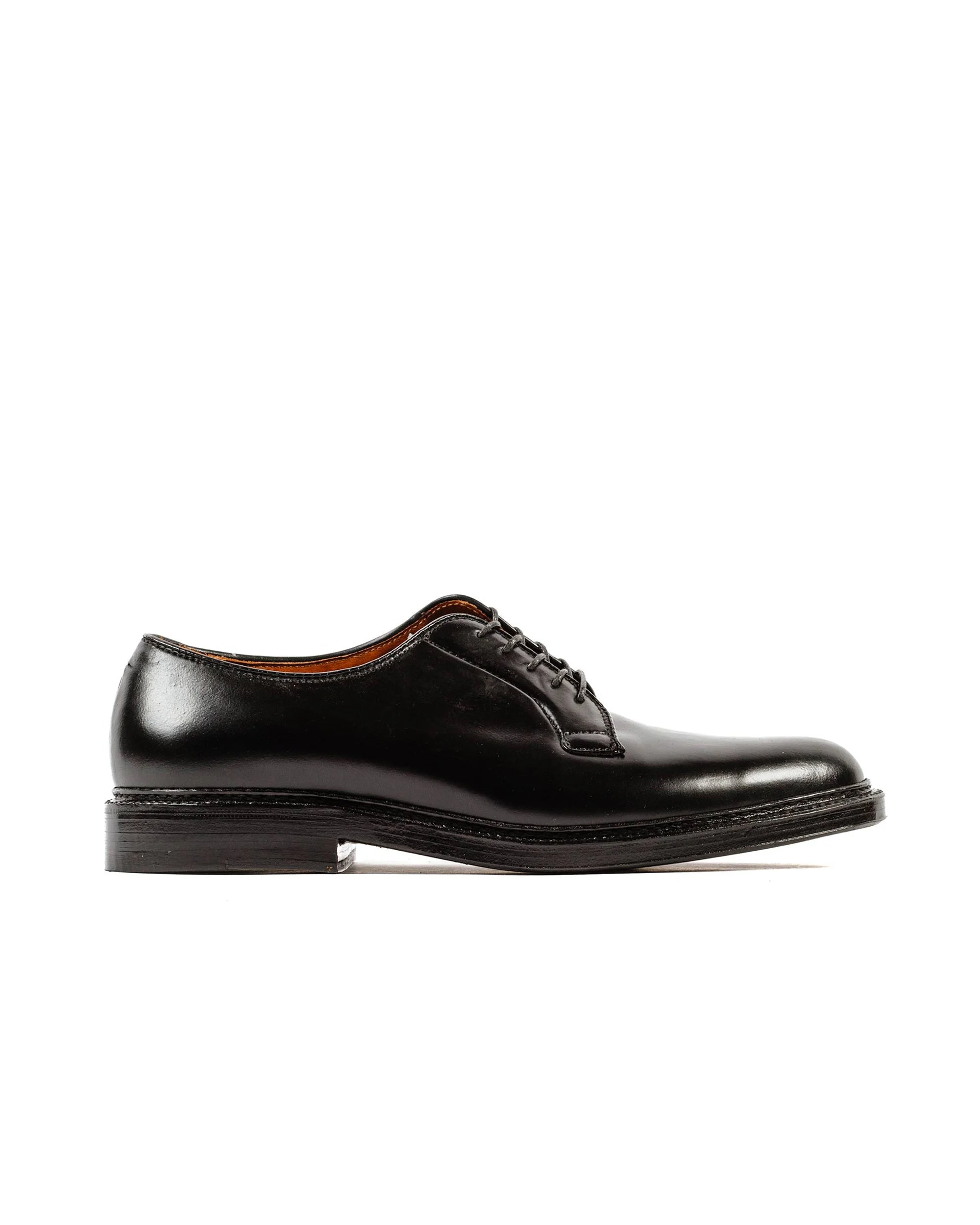 Plain Toe Blucher Black Shell Cordovan 9901 - 1