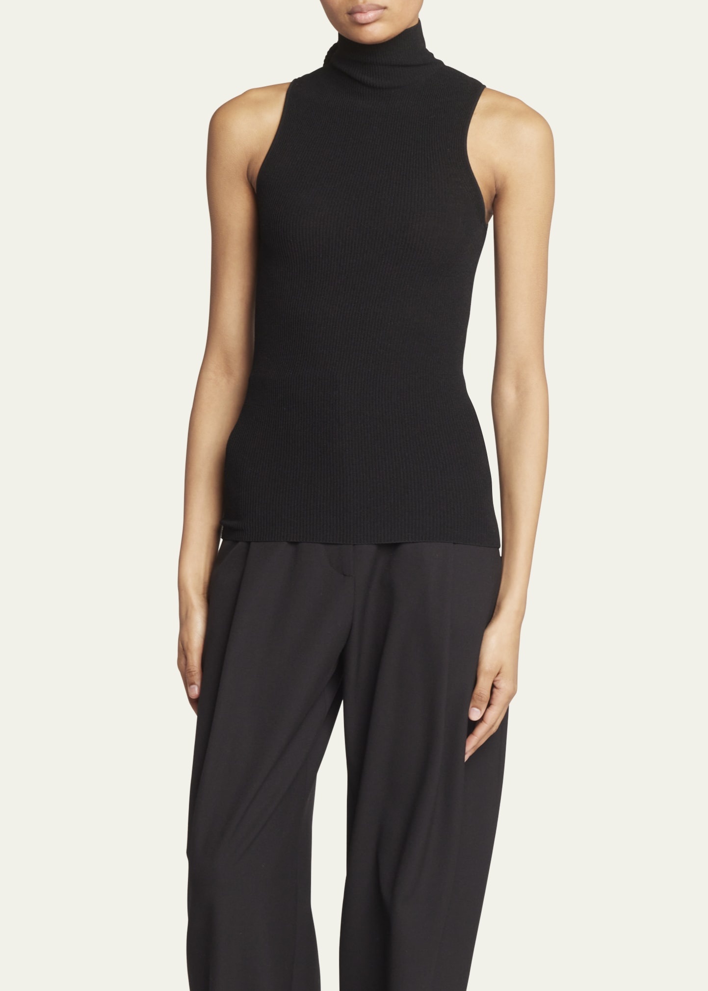 Matte Viscose Knit Ribbed Top - 4