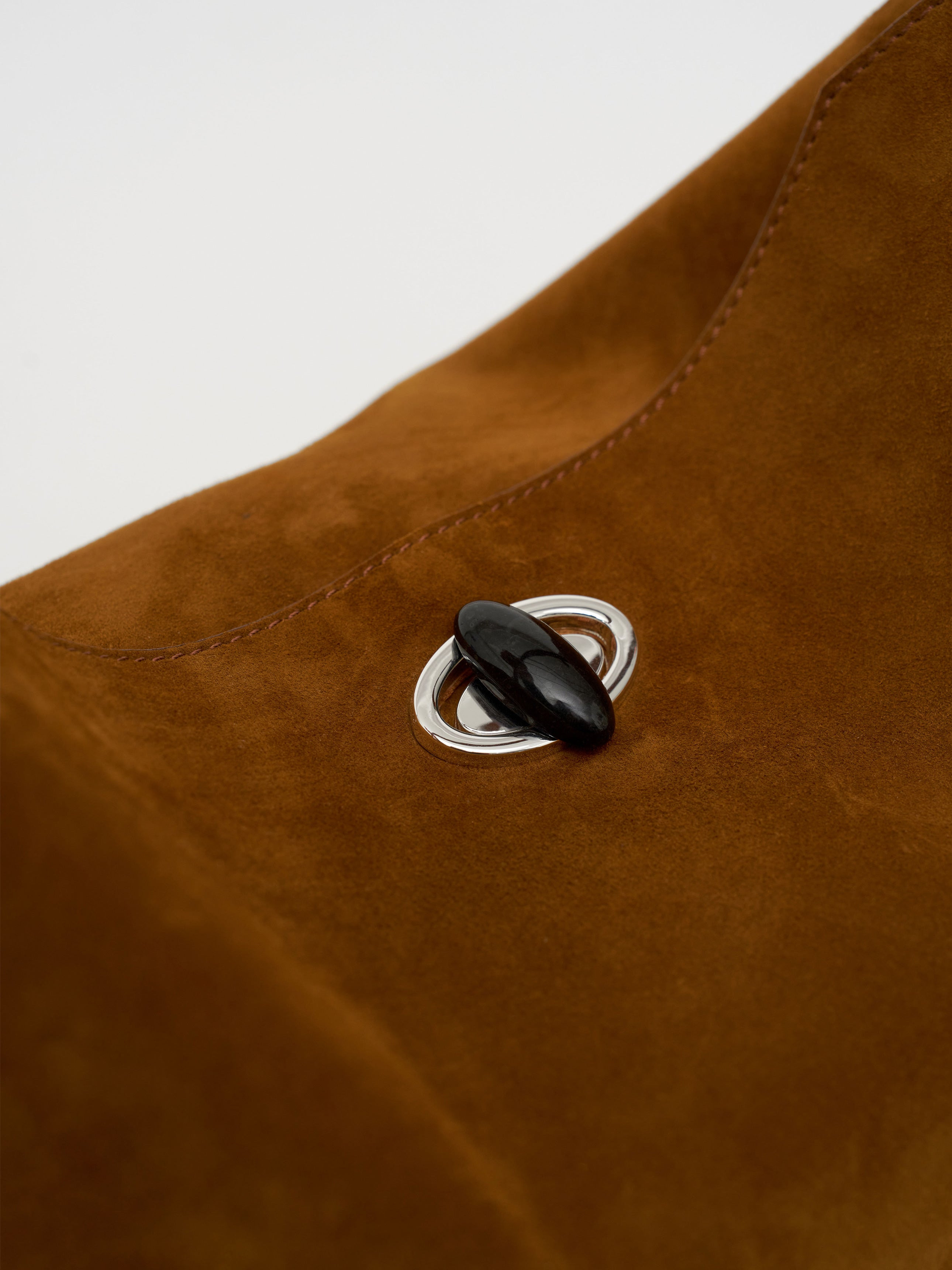 Turnlock Suede Shoulder Bag - 3
