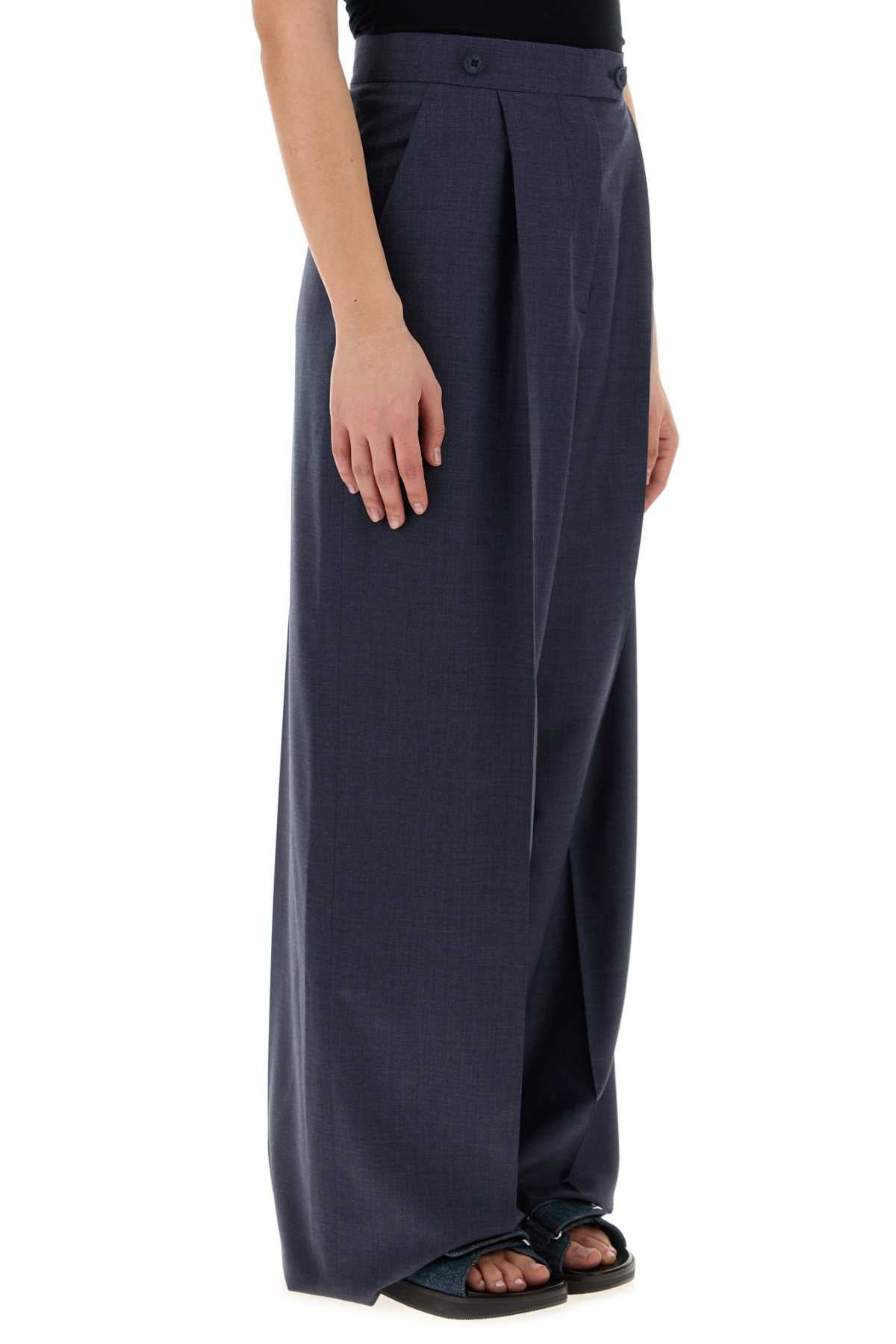 Givenchy Women Blue Wool Palazzo Pant - 3