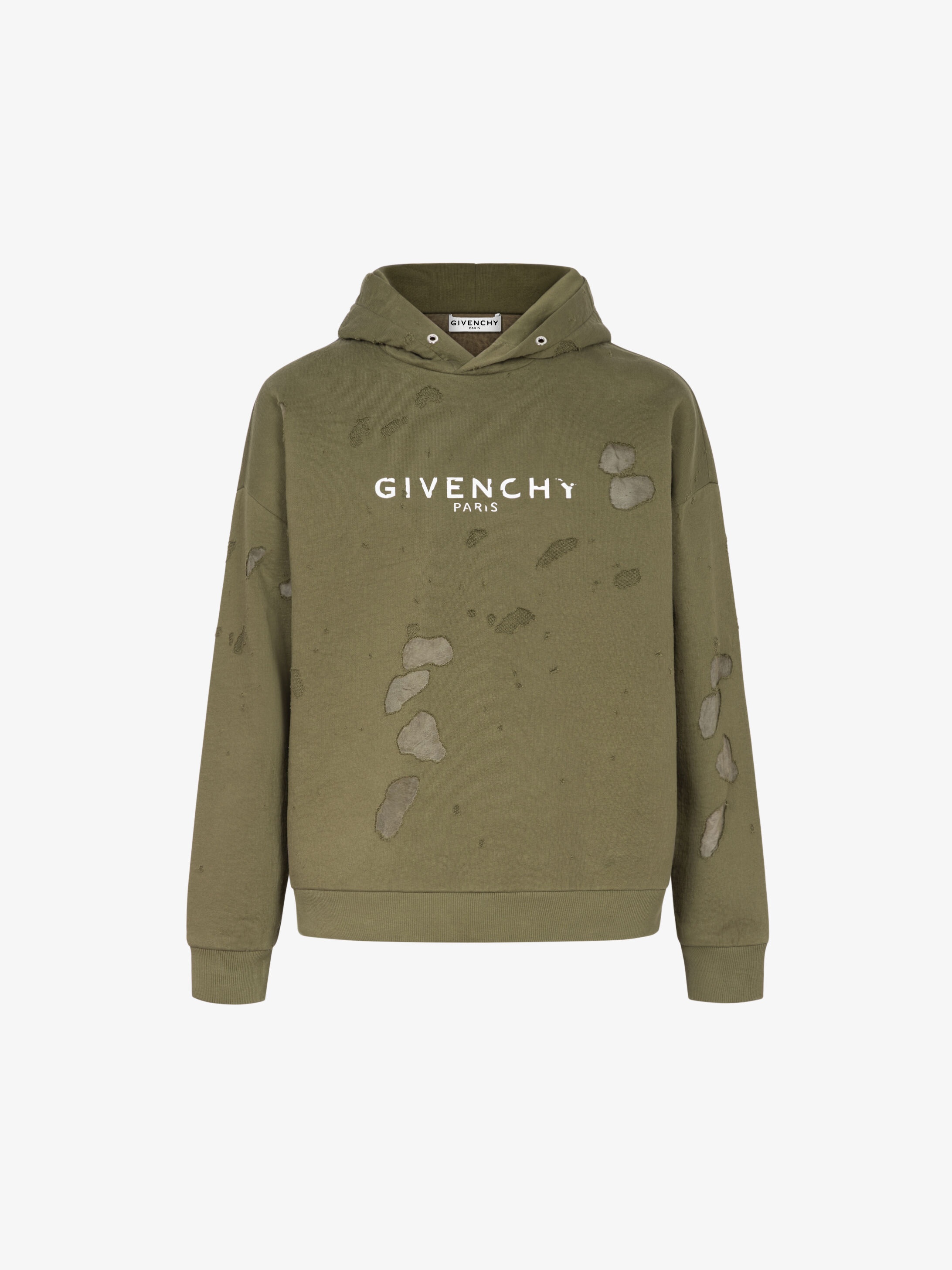 GIVENCHY PARIS destroyed hoodie - 1