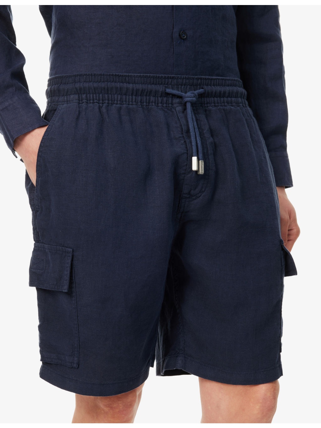 Baie drawstring-waist linen shorts - 5