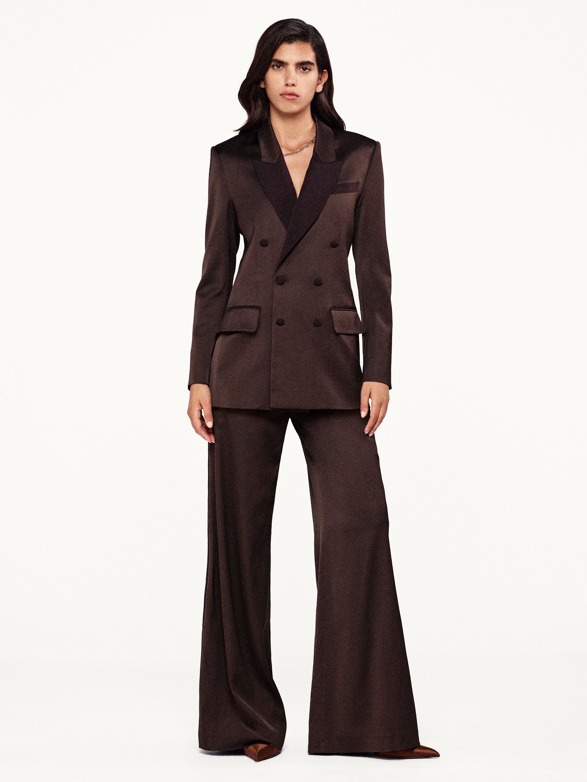 Wide Leg Trouser in Espresso - 2