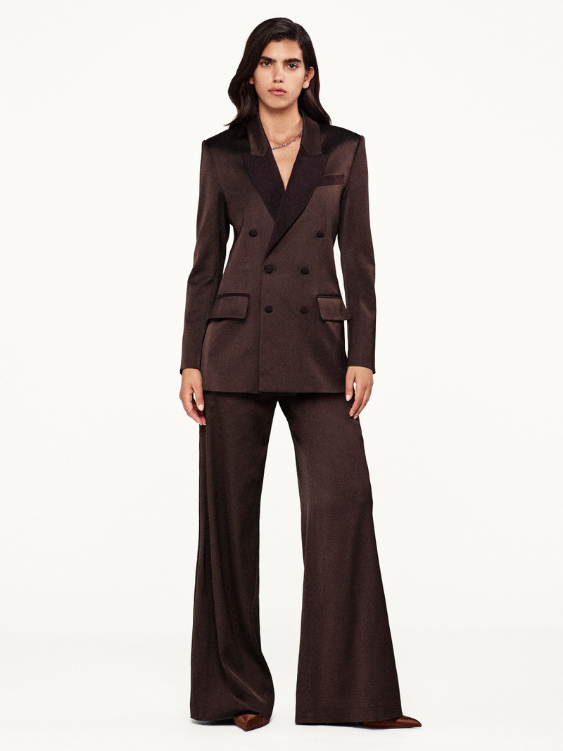 FRAME Wide Leg Trouser in Espresso outlook