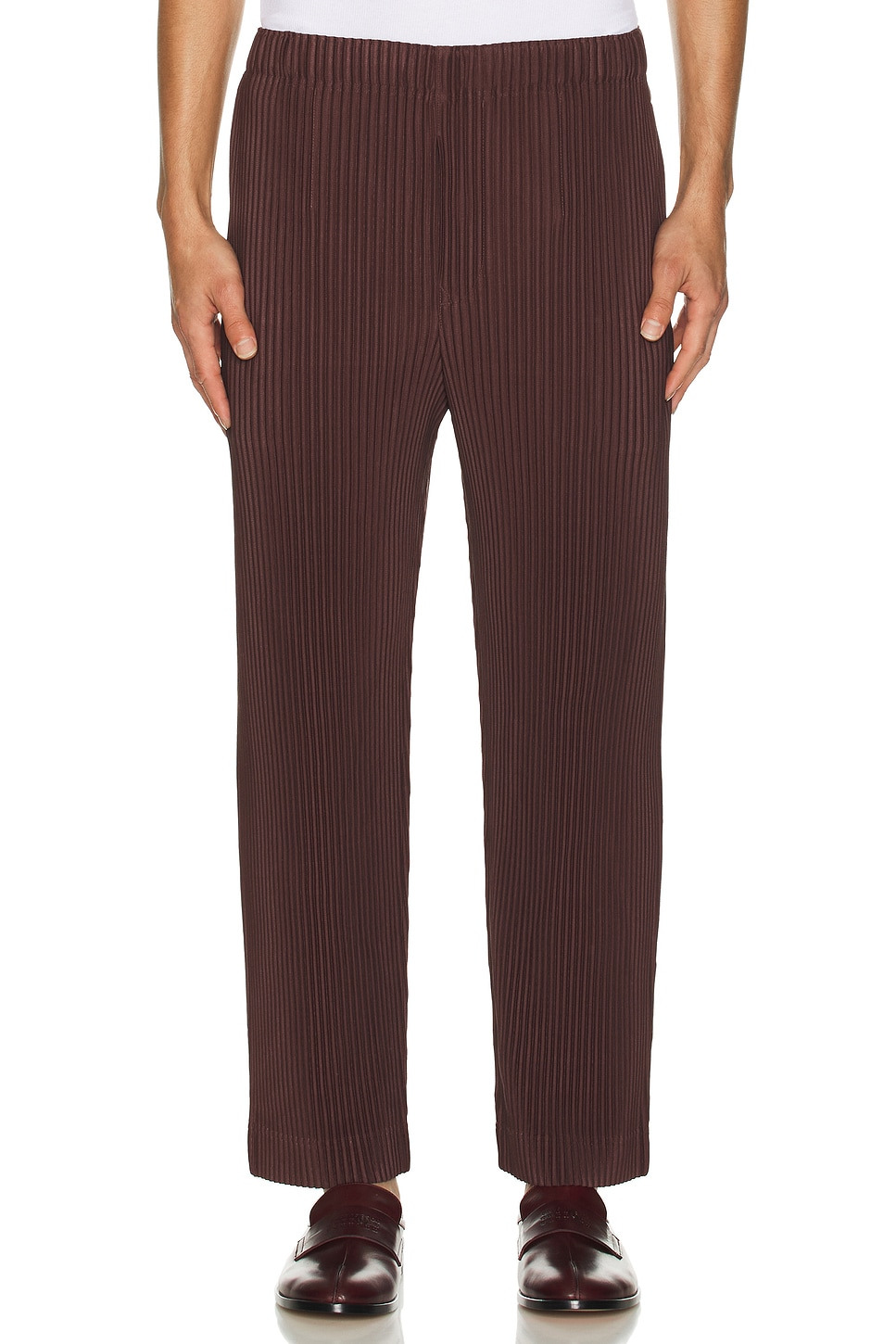 Color Pleats Straight Pant - 4