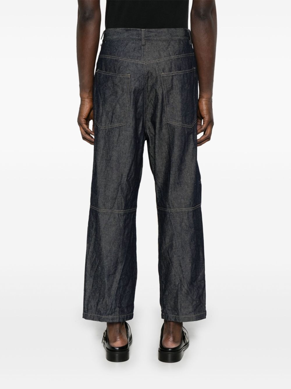contrasting-stitching jeans - 4