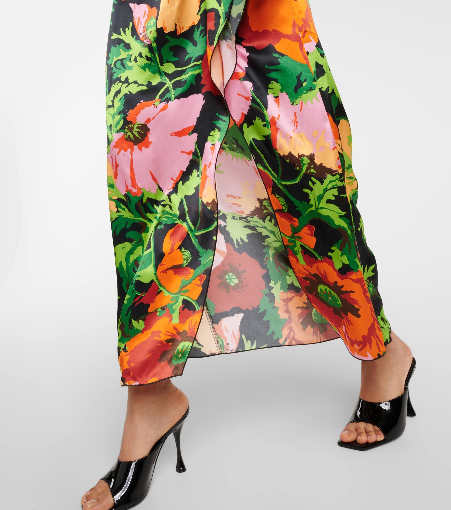 Penny floral satin maxi dress - 5