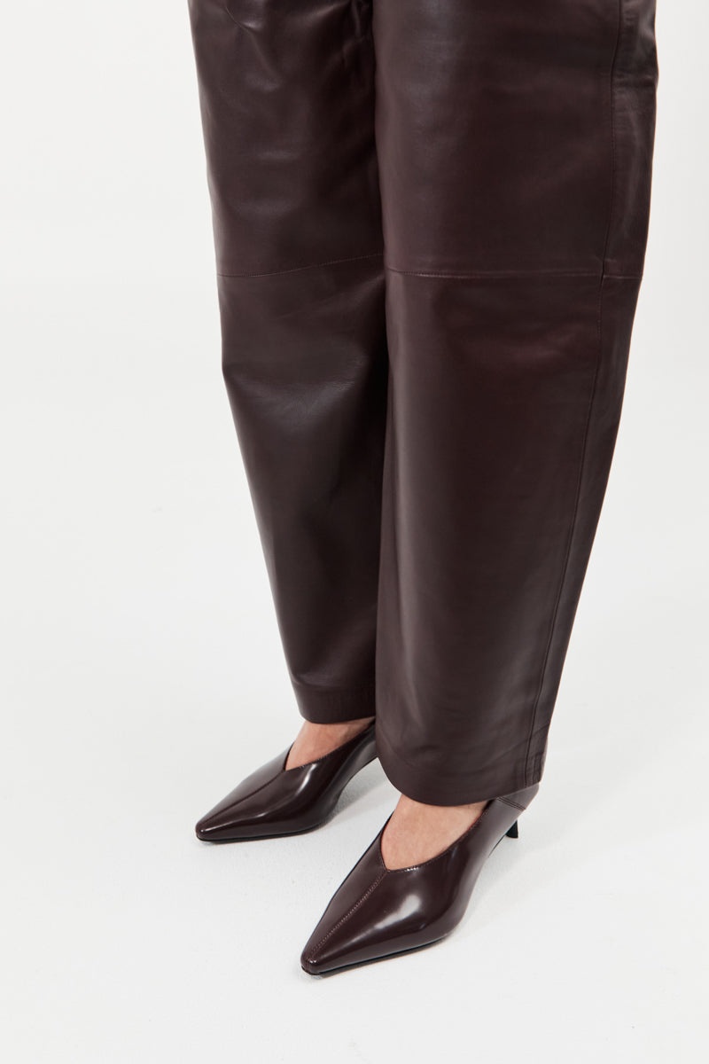 Classic Fold Heel - Bordeaux - 4