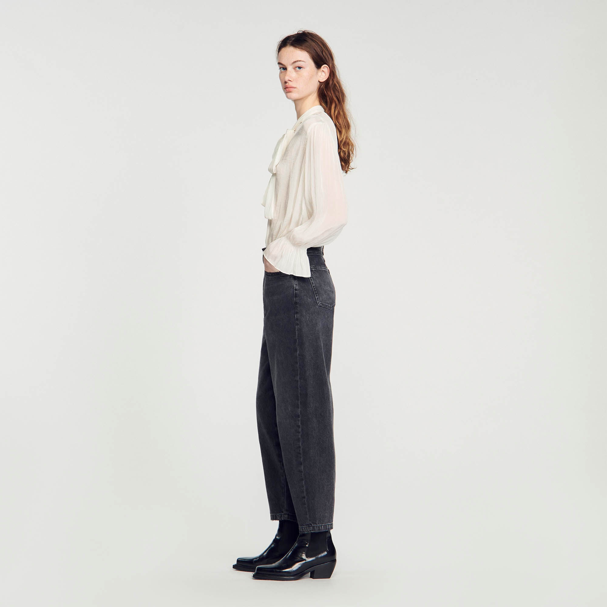 OVERSIZED FRAYED JEANS - 7