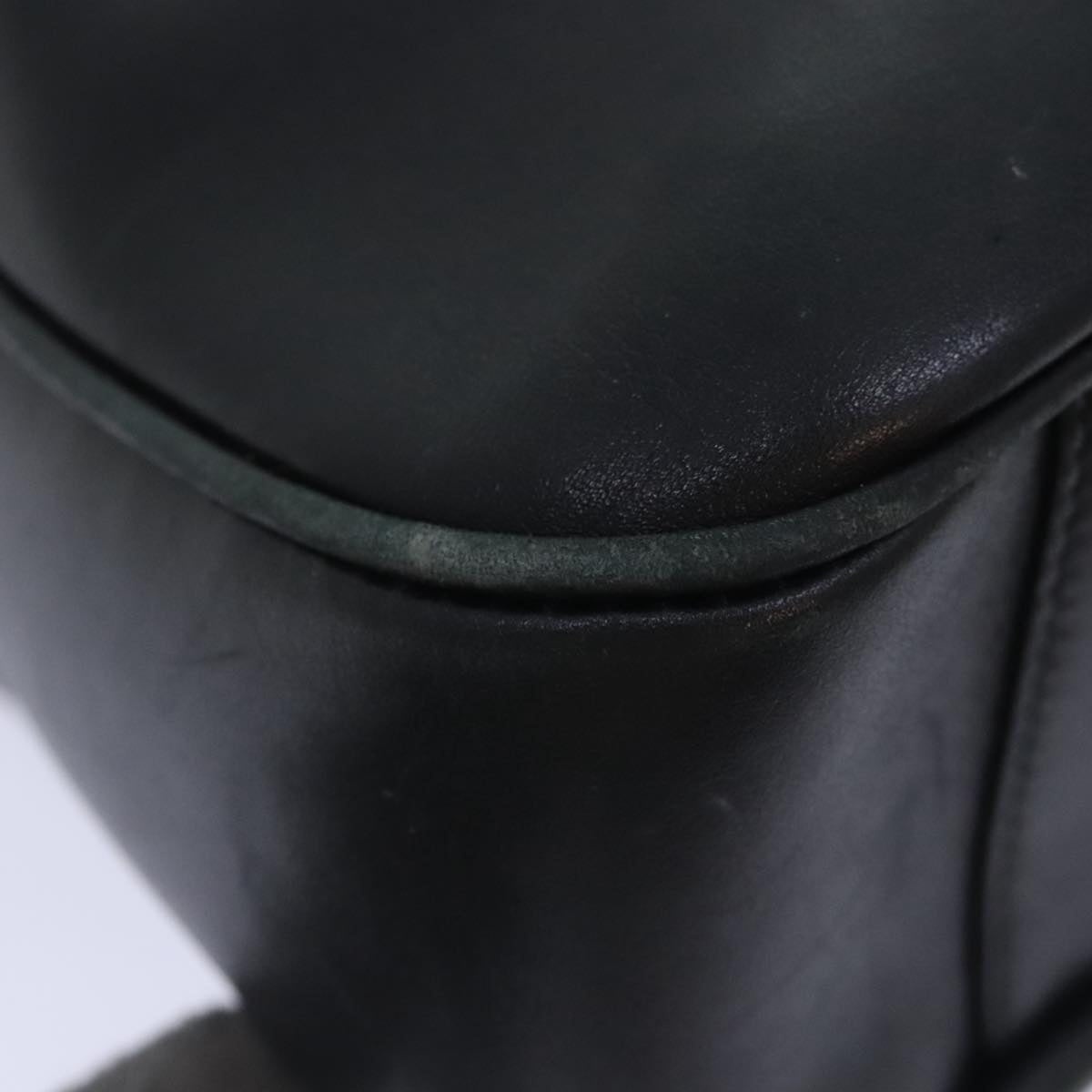 GUCCI Bamboo Hand Bag Leather Black Gold 001 1638 001 1638 - 9