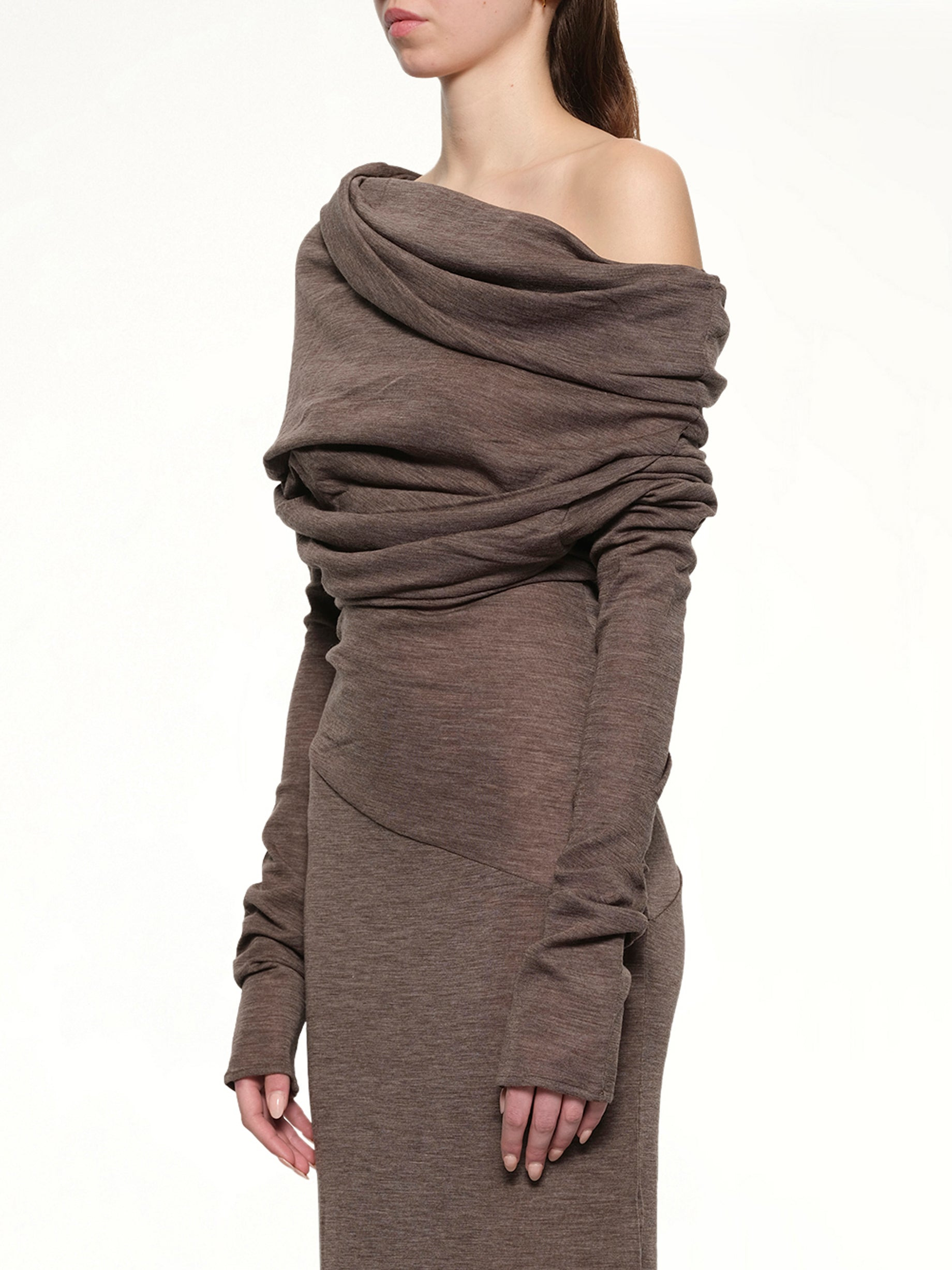 Bound Midi Dress in Pinecone - 3